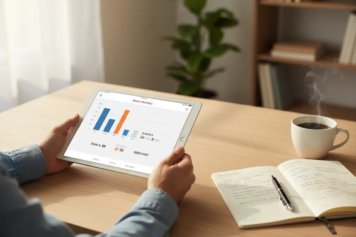 Basketball Wettarten – Sportwetten-Analyse mit Spielfeld und Statistiken im Hintergrund